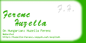 ferenc huzella business card